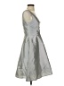 Alfred Sung 100% Polyester Silver Cocktail Dress Size 4 - photo 4
