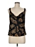 DKNY 100% Polyester Gold Sleeveless Blouse Size M - photo 1