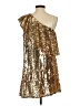 TCEC 100% Polyester Metallic Gold Cocktail Dress Size S - photo 2