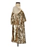 TCEC 100% Polyester Metallic Gold Cocktail Dress Size S - photo 4