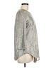 Kim & Cami Metallic Silver 3/4 Sleeve Top Size M - photo 4