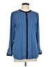 Nautica 100% Polyester Polka Dots Blue Long Sleeve Blouse Size L - photo 1