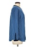 Nautica 100% Polyester Polka Dots Blue Long Sleeve Blouse Size L - photo 4