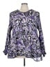Sunny Leigh 100% Polyester Purple Long Sleeve Blouse Size 3X - photo 1