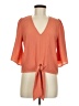 1.State 100% Polyester Orange 3/4 Sleeve Blouse Size M - photo 1