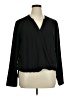 Remade 100% Polyester Black Long Sleeve Blouse Size XL - photo 1
