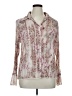 Notations 100% Polyester Paisley Ivory Long Sleeve Blouse Size XL - photo 1