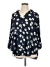 CAbi 100% Polyester Blue 3/4 Sleeve Blouse Size XL - photo 1