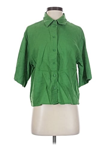 H&M 3/4 Sleeve Button-Down Shirt (view 1)