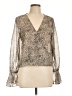 Steve Madden 100% Polyester Silver Long Sleeve Blouse Size L - photo 1
