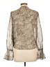 Steve Madden 100% Polyester Silver Long Sleeve Blouse Size L - photo 2