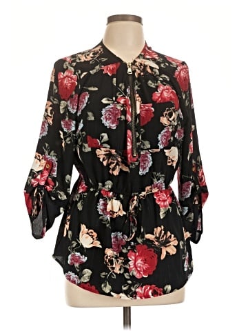 J for Justify 3/4 Sleeve Blouse (view 1)