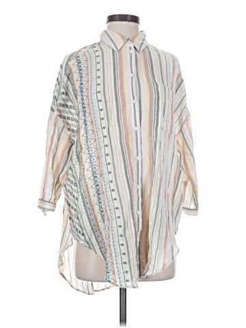 Akemi + Kin 3/4 Sleeve Button-Down Shirt (view 1)