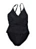 Tommy Bahama Solid Black One Piece Swimsuit Size 14 - photo 1