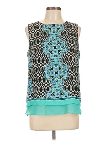 Rose + Olive Sleeveless Blouse (view 1)