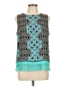 Rose + Olive 100% Polyester Teal Sleeveless Blouse Size L - photo 1