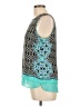 Rose + Olive 100% Polyester Teal Sleeveless Blouse Size L - photo 5