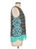 Rose + Olive 100% Polyester Teal Sleeveless Blouse Size L - photo 4