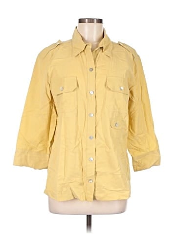 Chico's Design 3/4 Sleeve Button-Down Shirt (view 1)