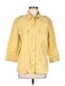 Chico's Design 100% Cotton Yellow 3/4 Sleeve Button-Down Shirt Size Med (1) - photo 1