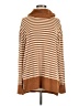 Gap Stripes Brown Turtleneck Sweater Size M (tall) - photo 1