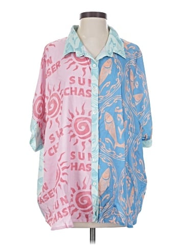 Surf Gypsy 3/4 Sleeve Button-Down Shirt (view 1)