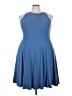 Torrid Solid Blue Casual Dress Size 3X Plus (3) - photo 1
