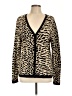 Dialogue Animal Print Gold Cardigan Size L - photo 1