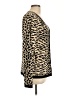 Dialogue Animal Print Gold Cardigan Size L - photo 4