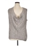 St. John 100% Viscose Metallic Silver Sweater Vest Size XL - photo 1