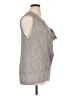 St. John 100% Viscose Metallic Silver Sweater Vest Size XL - photo 4