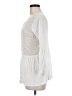Three Dots 100% Supima Cotton White 3/4 Sleeve Blouse Size M - photo 5