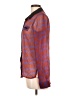 Volcom Animal Print Purple Long Sleeve Blouse Size 10 - photo 5