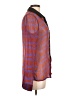 Volcom Animal Print Purple Long Sleeve Blouse Size 10 - photo 4