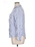 Tinsel 100% Viscose Stripes Blue Long Sleeve Button-Down Shirt Size XL - photo 5