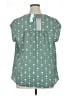 Daniel Rainn 100% Polyester Stars Green Short Sleeve Blouse Size 1X - photo 2