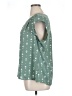 Daniel Rainn 100% Polyester Stars Green Short Sleeve Blouse Size 1X - photo 5