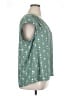 Daniel Rainn 100% Polyester Stars Green Short Sleeve Blouse Size 1X - photo 4