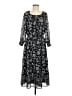 DR2 100% Polyester Paisley Gray Casual Dress Size M - photo 1
