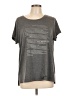 Xersion Stripes Gray Short Sleeve T-Shirt Size L - photo 1
