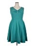 Unbranded Solid Teal Casual Dress Size XXL - photo 1
