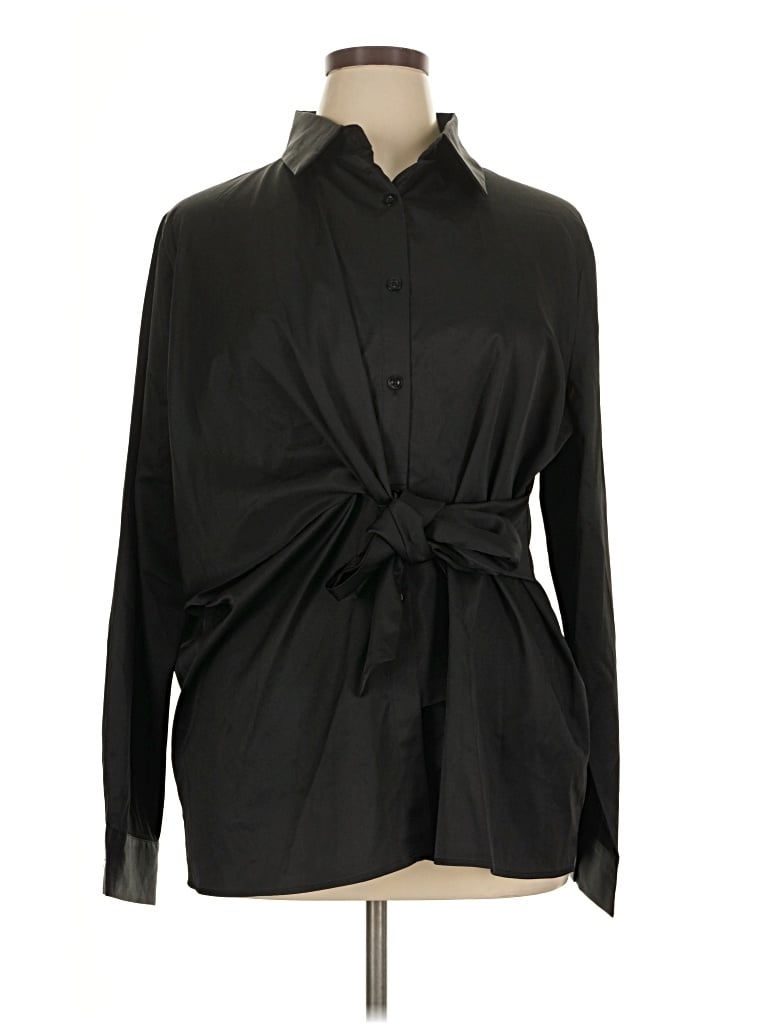 Pre-owned Commense Long Sleeve Blouse In Black
