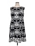 Studio One Graphic Black Casual Dress Size 16 - photo 1