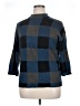 Halogen Checkered-gingham Blue Turtleneck Sweater Size XL - photo 1