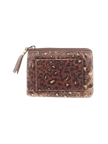 Madewell The Leather Pocket Pouch Wallet: Painted Leopard Calf Hair Edition (view 1)