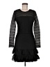 Parker Stripes Black Cocktail Dress Size 6 - photo 1