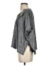 Eileen Fisher 100% Linen Metallic Silver 3/4 Sleeve Top Size S - photo 5