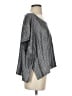 Eileen Fisher 100% Linen Metallic Silver 3/4 Sleeve Top Size S - photo 4