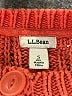 L.L.Bean 100% Cotton Orange Cardigan Size S - photo 7