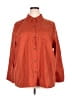 Sunny Leigh Orange 3/4 Sleeve Button-Down Shirt Size 2X - photo 1
